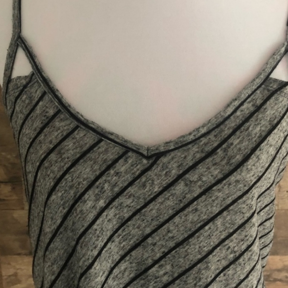 Large Fox Racing Black and Gray Tank Top